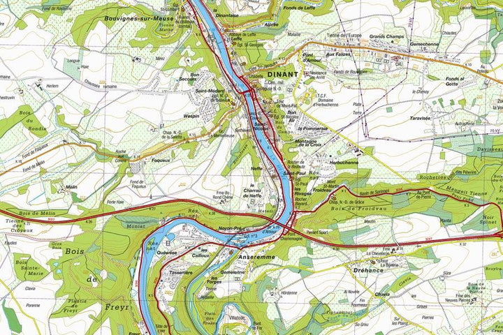 Carte topographique n° 12/1-2 - Oostende (Belgique) | NGI topo 25 carte pliée IGN Belgique 