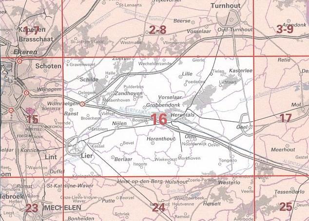 Carte topographique n° 16 - Lier (Belgique) | NGI - 1/50 000 carte pliée IGN Belgique 