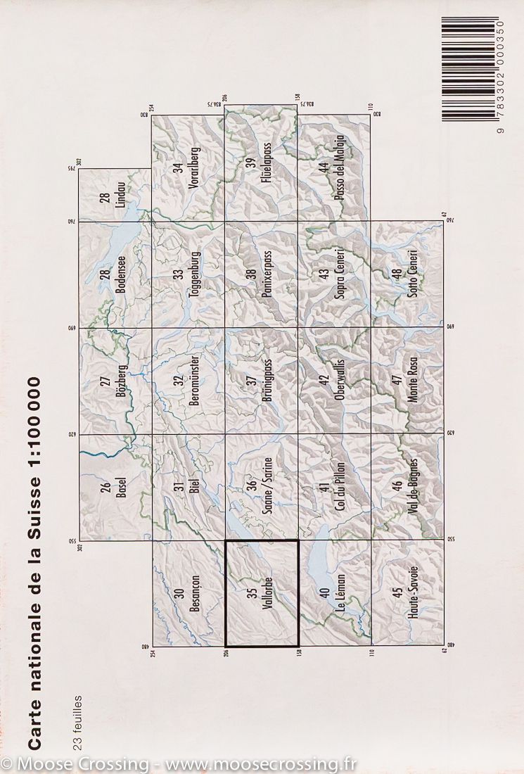 Carte de la région de Vallorbe (Jura, Suisse) | Swisstopo - La Compagnie des Cartes
