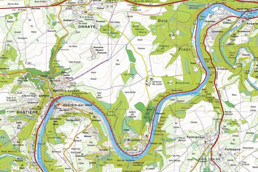 Carte topographique n° 49/7-8 - Harzé, Stoumont (Belgique) | NGI topo 20 carte pliée IGN Belgique 