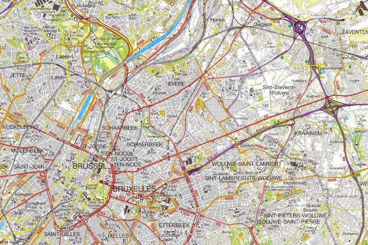 Carte topographique n° 50-50A - Malmédy (Belgique) | NGI - 1/50 000 carte pliée IGN Belgique 