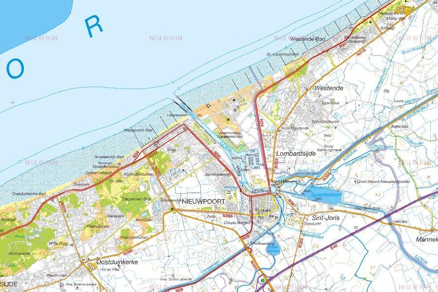 Carte topographique n° 50-50A - Malmédy (Belgique) | NGI - 1/50 000 carte pliée IGN Belgique 