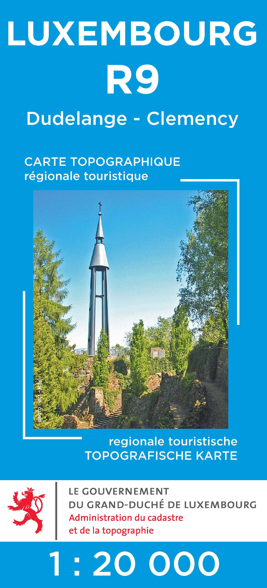 Carte topographique n° R09 - Dudelange, Clemency (G.D de Luxembourg) carte pliée Service topographique du Luxembourg 