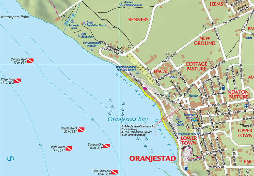 Carte topographique - Saint-Eustache, Statia (Dutch Caribbean) | Kasprowski carte pliée Kasprowski 