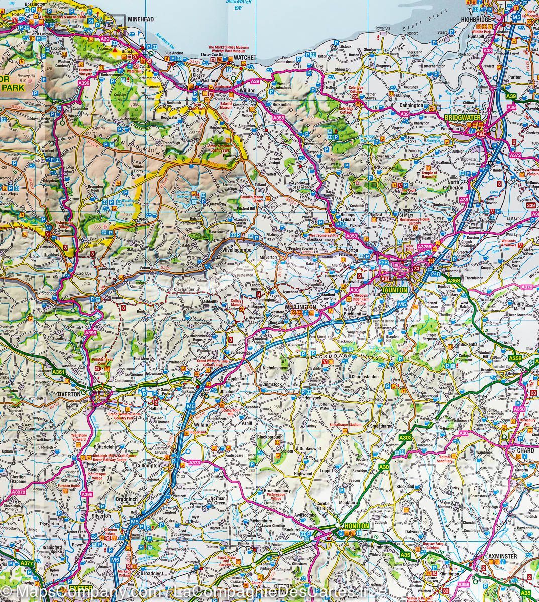 Carte du Devon & Somerset Ouest – Tour 5 | Ordnance Survey - La Compagnie des Cartes