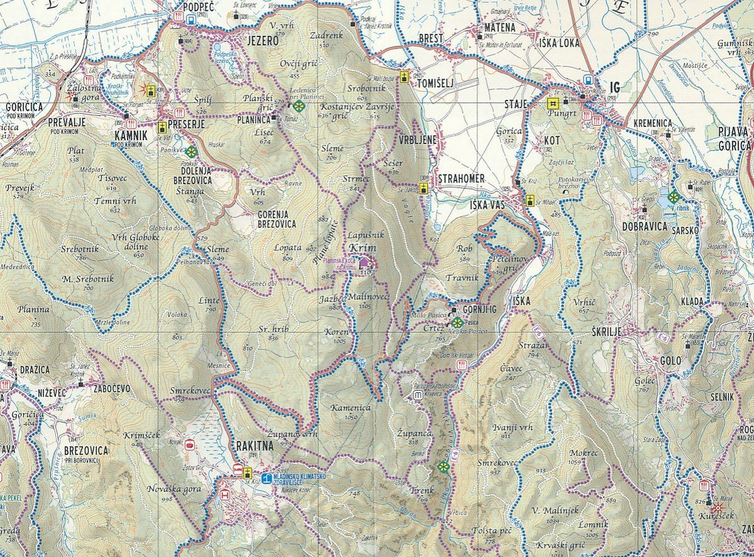 Carte touristique - Ljubljana & environs (Slovénie) | Kartografija carte pliée Kartografija 