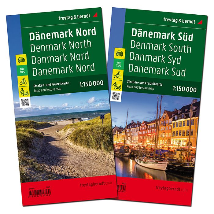 Cartes routières & cyclistes - Danemark nord & sud | Freytag & Berndt carte pliée Freytag & Berndt 