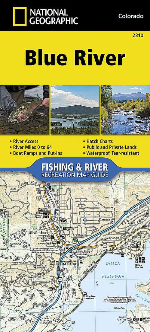 Blue River Map Guide | National Geographic carte pliée 