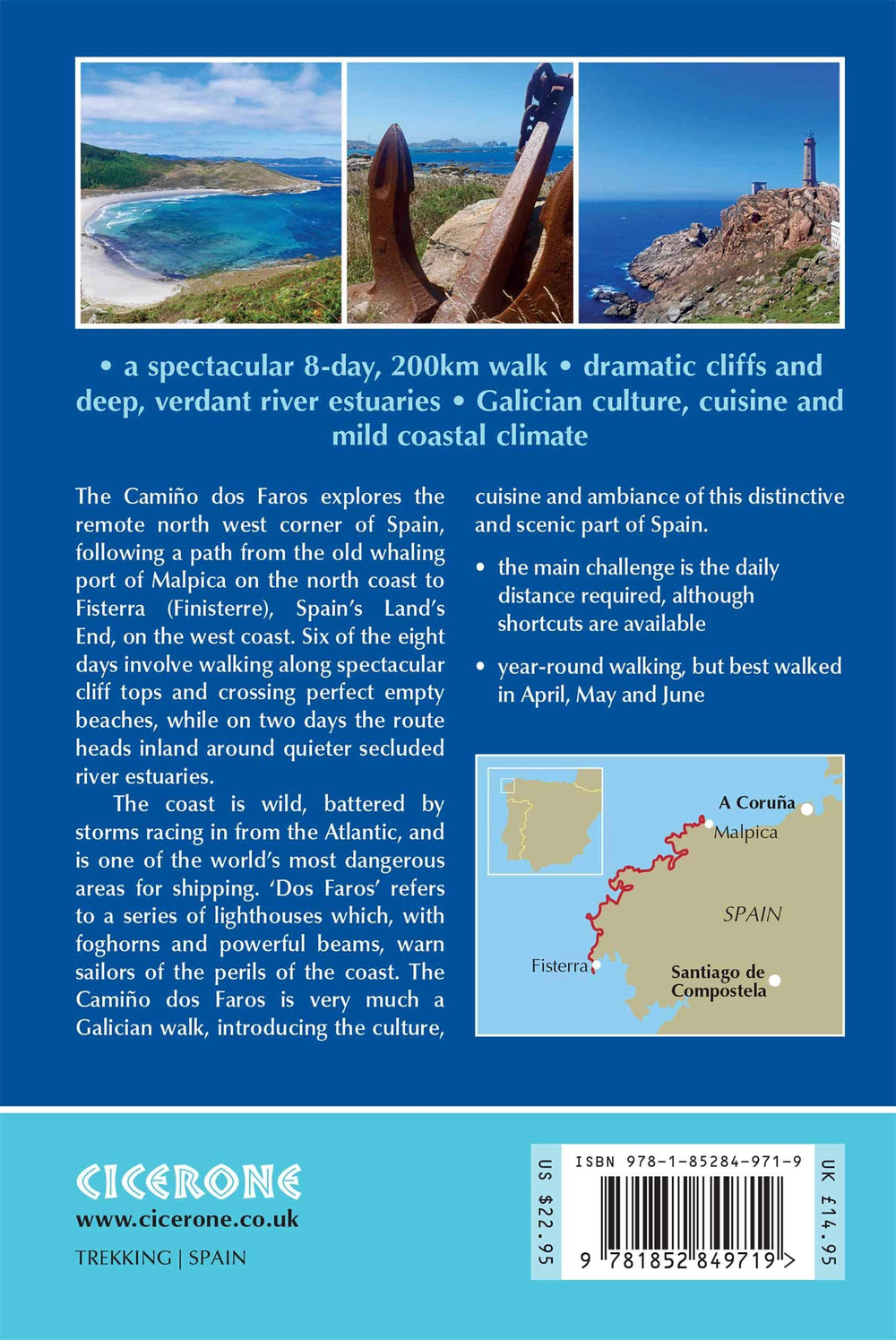 Guide de randonnées (en anglais) - Camino Dos Faros (Galice) | Cicerone guide de randonnée Cicerone 