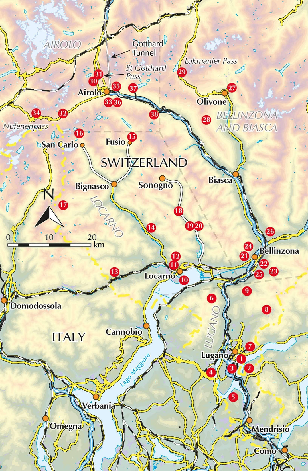 Guide de randonnées (en anglais) - Ticino : Valley, Lake and Mountain Walks in Southern Switzerland | Cicerone guide de randonnée Cicerone 