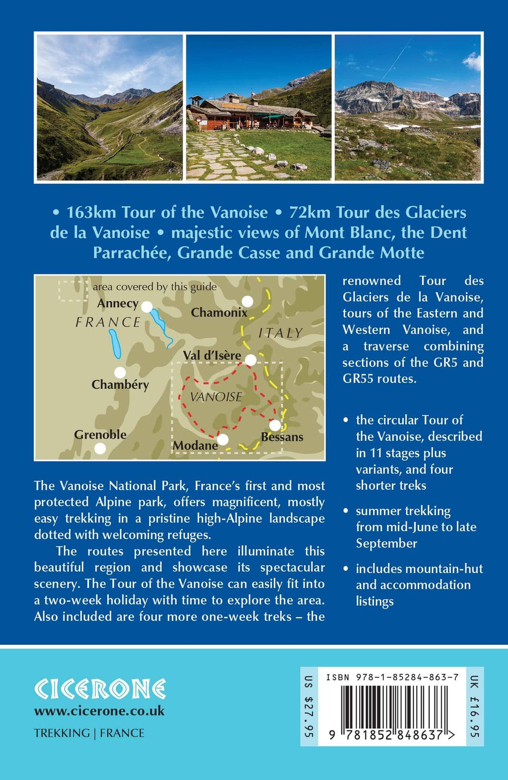 Guide de randonnées (en anglais) - Trekking in the Vanoise | Cicerone guide de randonnée Cicerone 