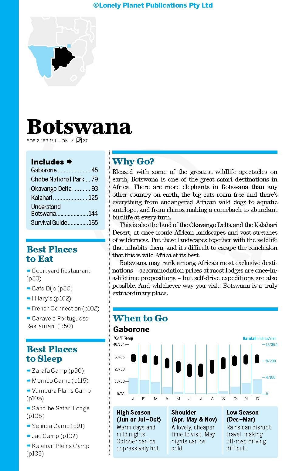 Guide de voyage (en anglais) - Botswana & Namibia | Lonely Planet guide de voyage Lonely Planet 