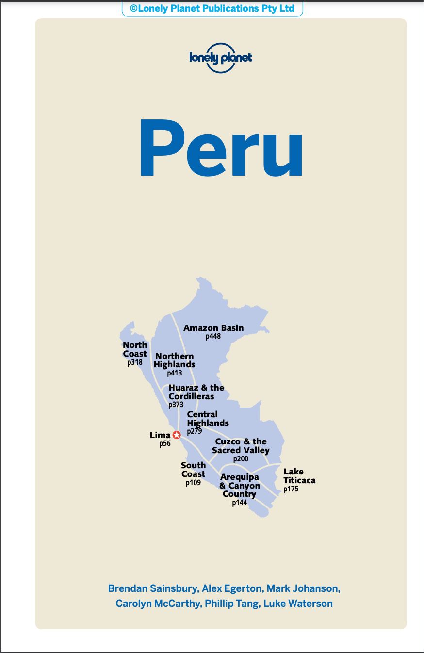 English)　hiking　Travel　Travel　(in　and　Lonely　MapsCompany　Guide　–　Planet　Peru　maps