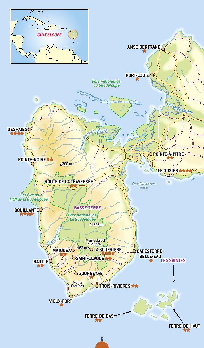 Map of La Desirade Island