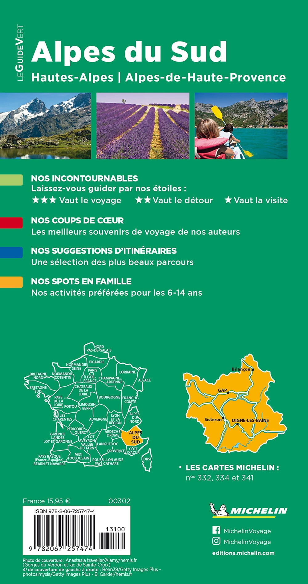 Guide Vert - Alpes du Sud : Hautes-Alpes, Alpes-de-Haute-Provence - Édition 2023 | Michelin guide de voyage Michelin 
