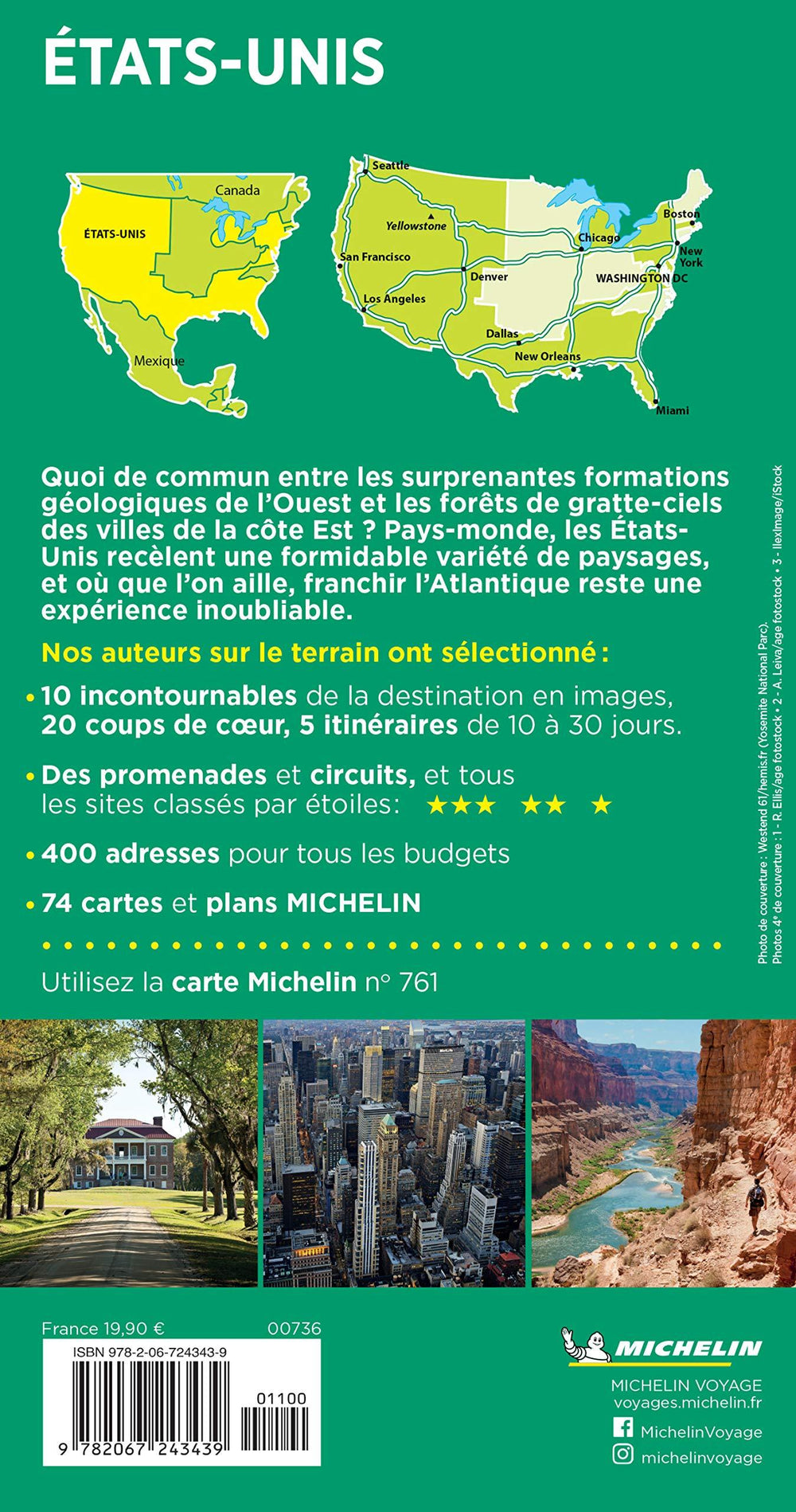 Guide Vert - Etats-Unis | Michelin guide de voyage Michelin 