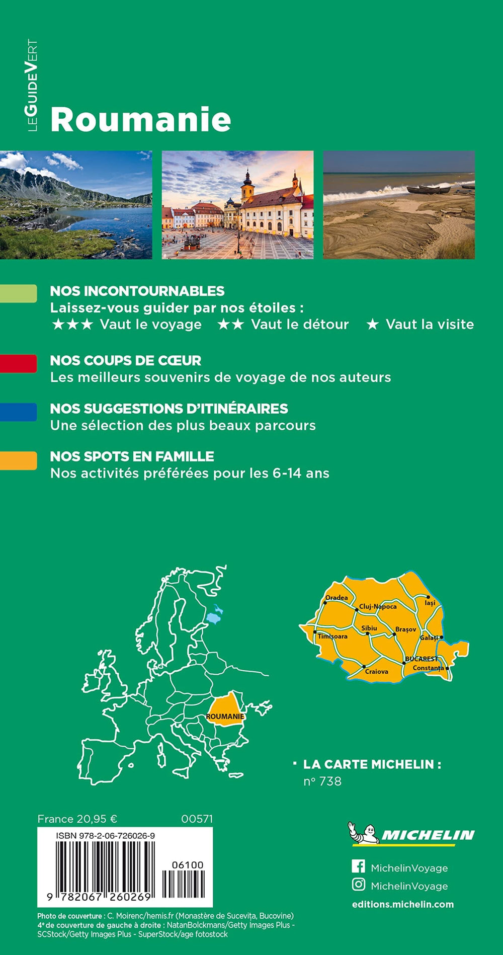 Guide Vert - Roumanie - Édition 2023 | Michelin guide de voyage Michelin 