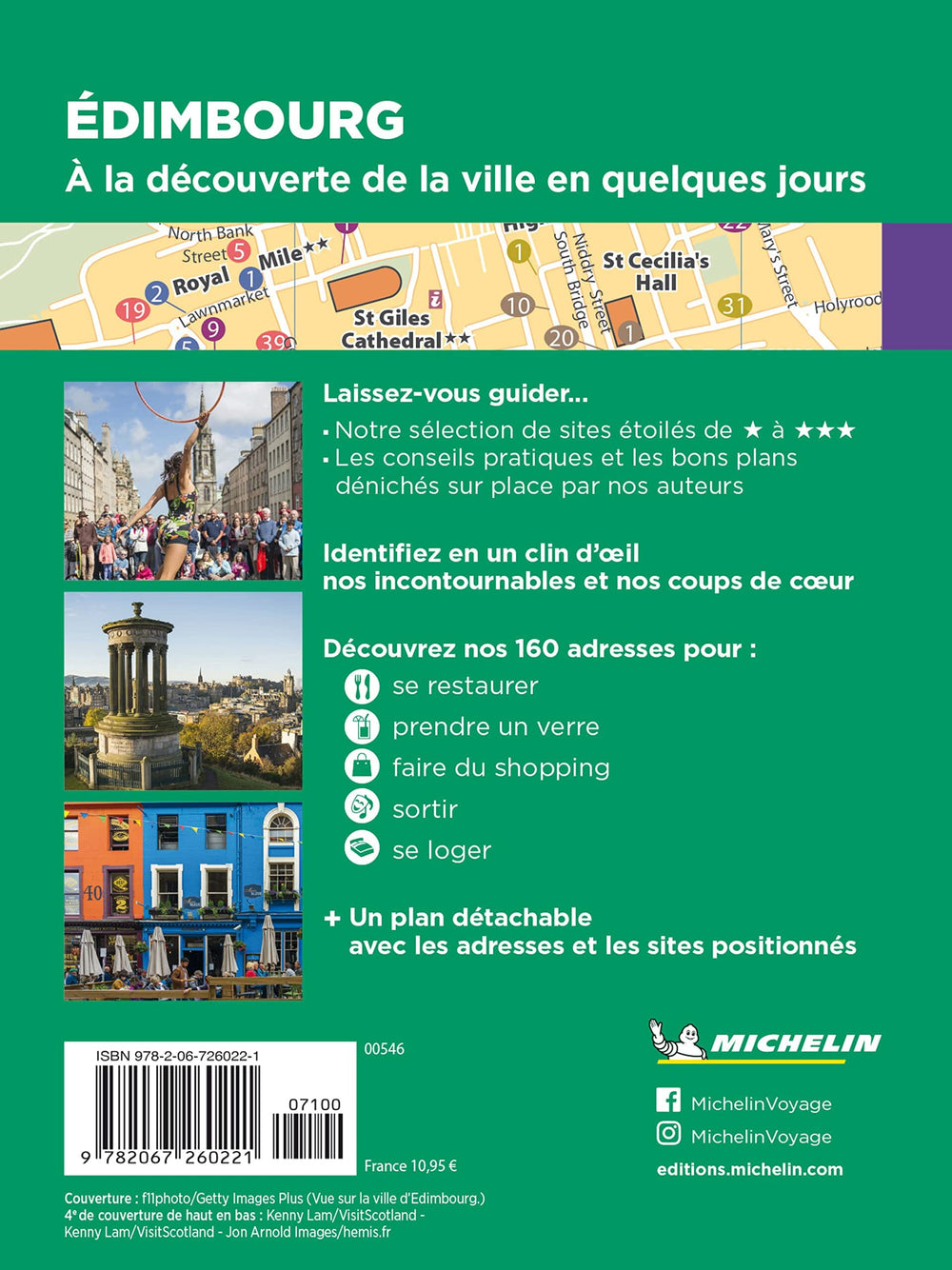Guide Vert Week & GO - Edimbourg + plan - Édition 2023 | Michelin guide petit format Michelin 