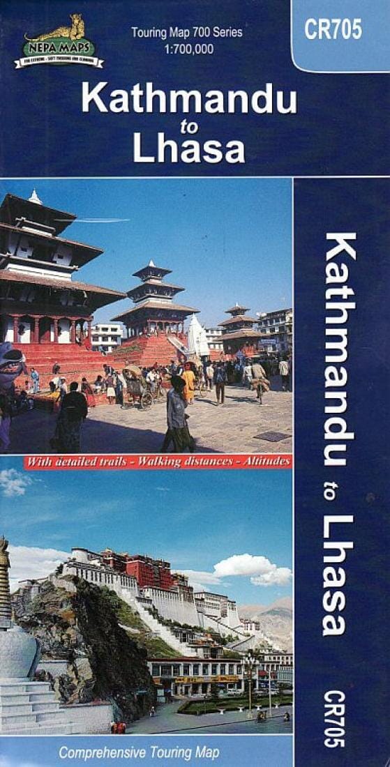 Kathmandu to Lhasa - Nepal Touring Map | Himalayan MapHouse Pvt. Ltd Hiking Map 