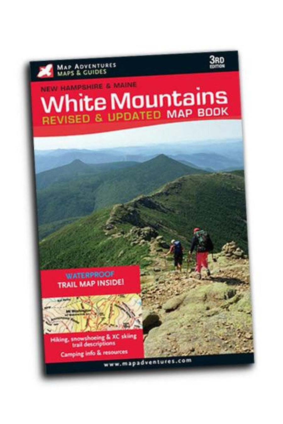 White Mountains Map Book Maine and New Hamshire | Map Adventures carte pliée 