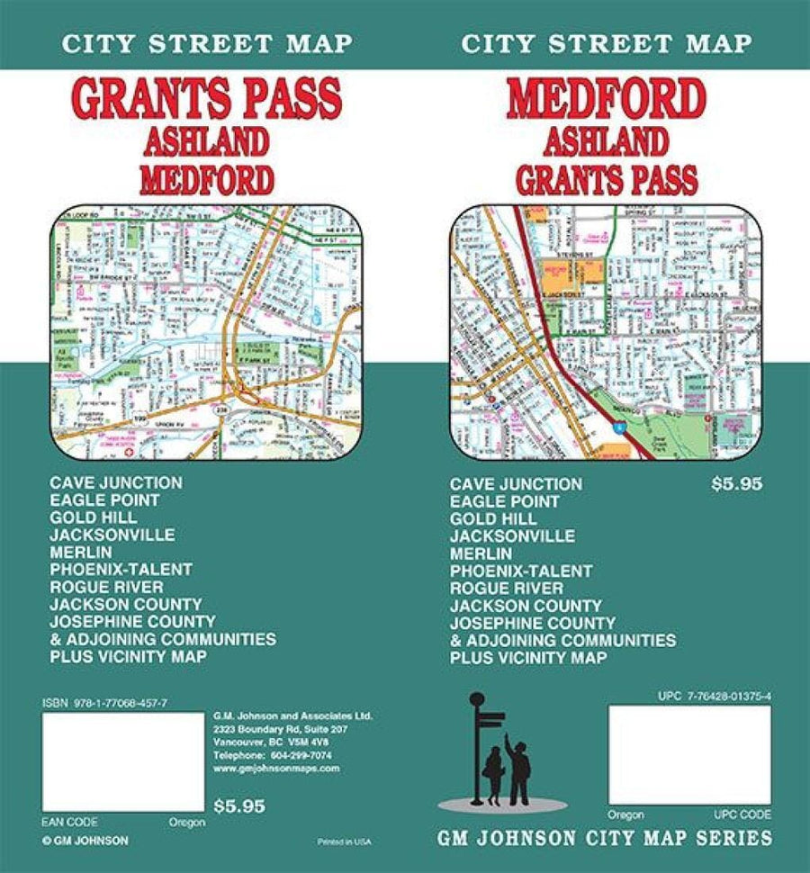 Medford - Ashland & Grants Pass - Oregon | GM Johnson Road Map 