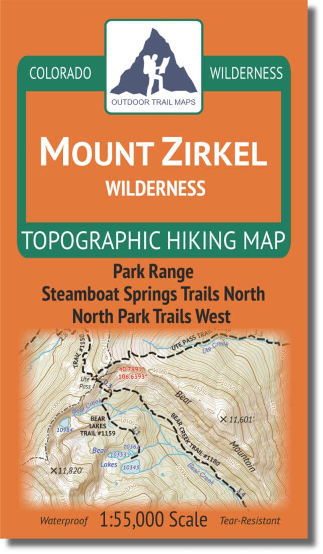 Mount Zirkel Wilderness | Outdoor Trail Maps LLC carte pliée 