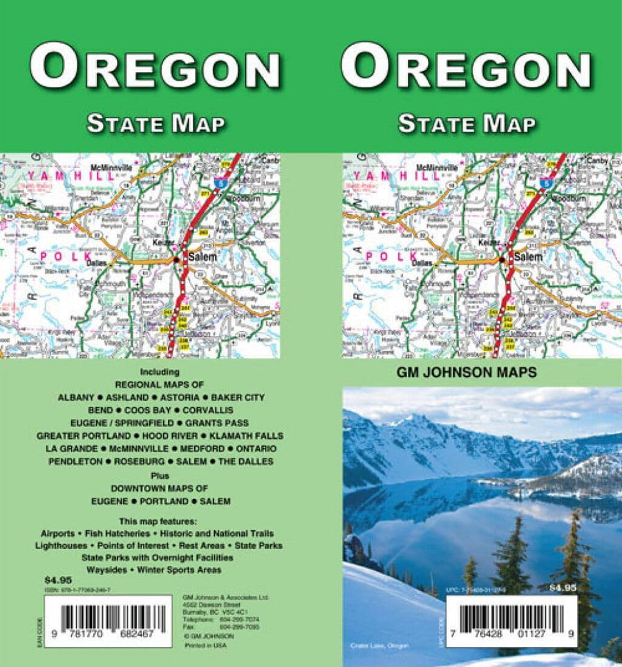 Oregon State Map | GM Johnson Road Map 