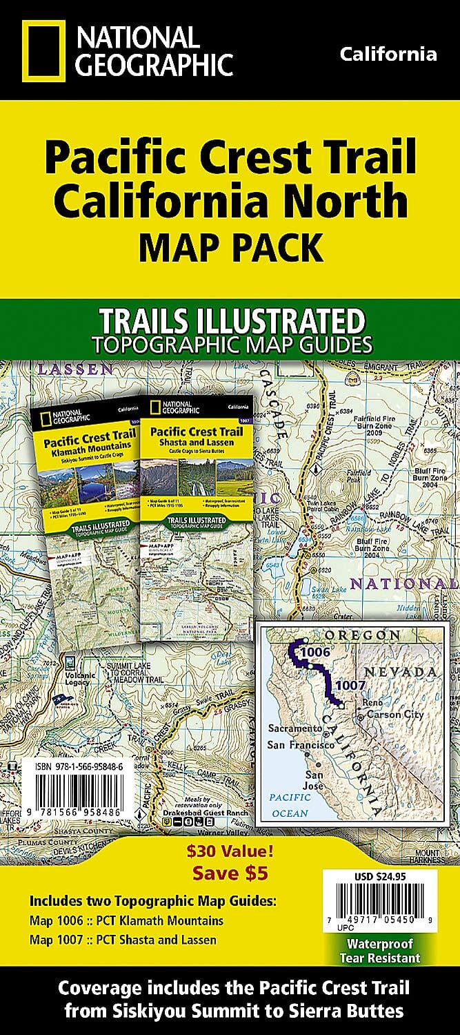 Pacific Crest Trail: California North [Map Pack Bundle] | National Geographic carte pliée 