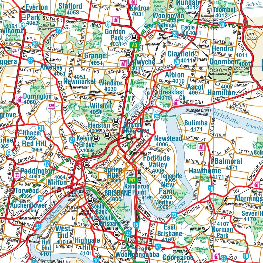 Plan de Brisbane & région (Australie) | Hema Maps carte pliée Hema Maps 