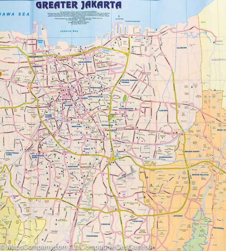 Plan de Jakarta (Indonésie) | ITM carte pliée ITM 