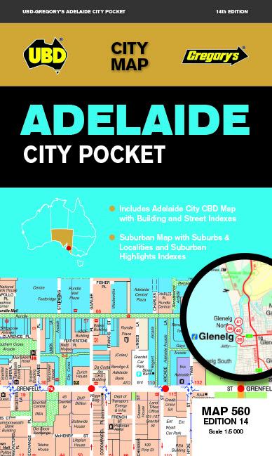 Plan de poche - Adelaide, n° 560 | UBD Gregory's carte pliée UBD Gregory's 