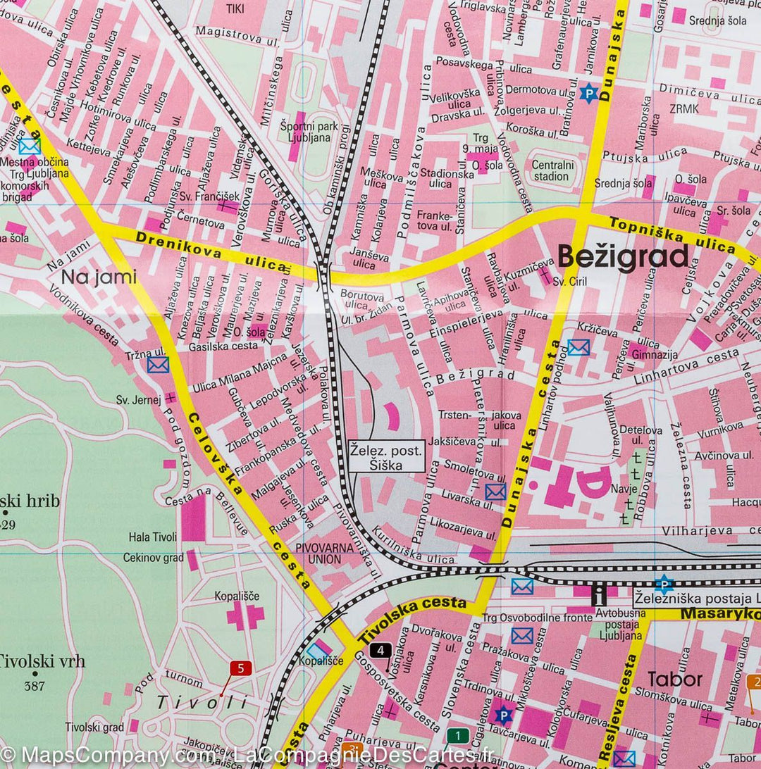 Plan de poche de Ljubljana (Slovénie) | Freytag & Berndt - La Compagnie des Cartes
