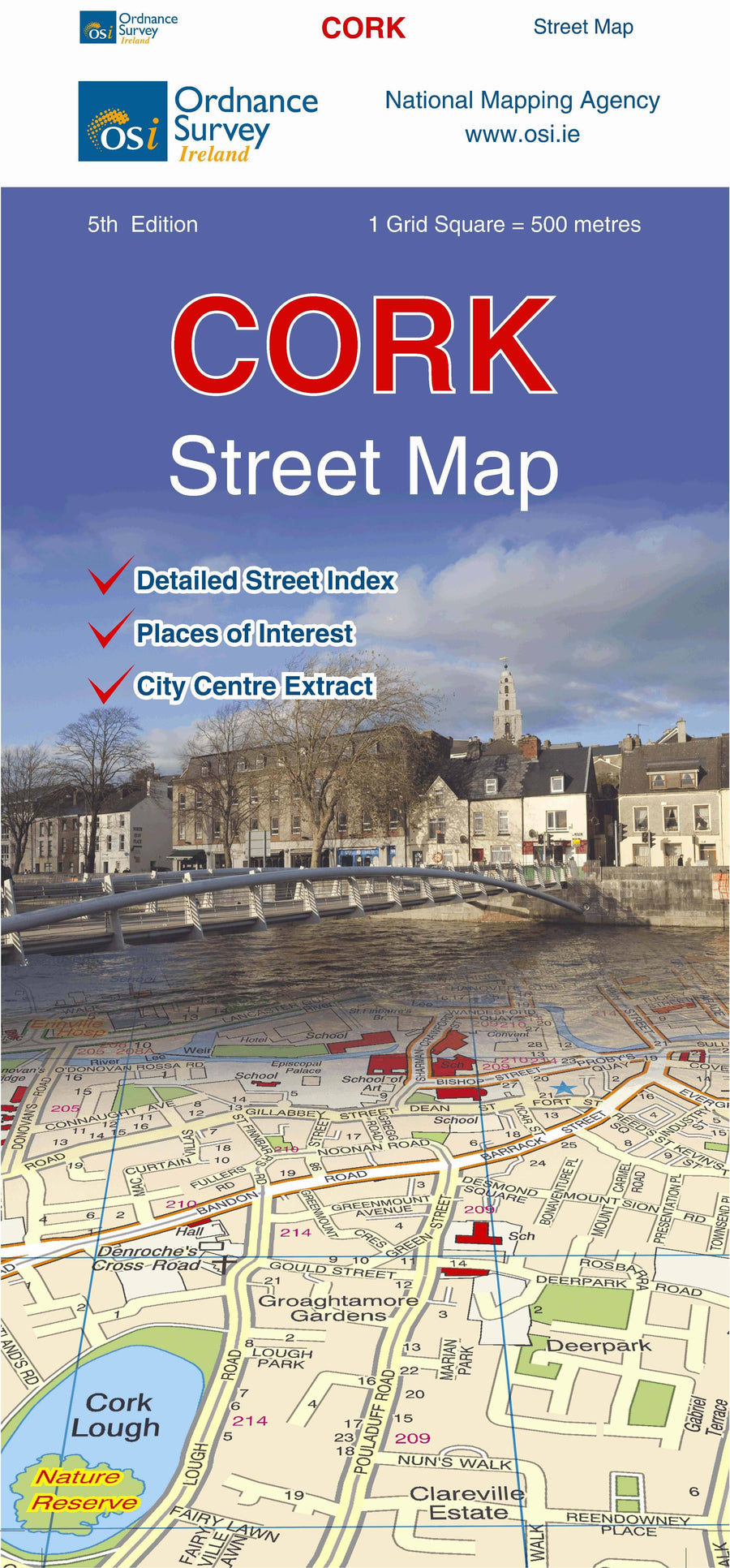 Plan de ville - Cork city (Irlande) | Ordnance Survey carte pliée Ordnance Survey Ireland 