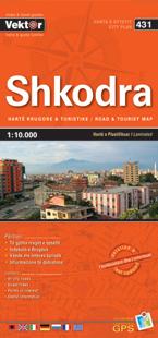 Plan de ville - Shkodra (Albanie), n° 432 | Vektor carte pliée Vektor 