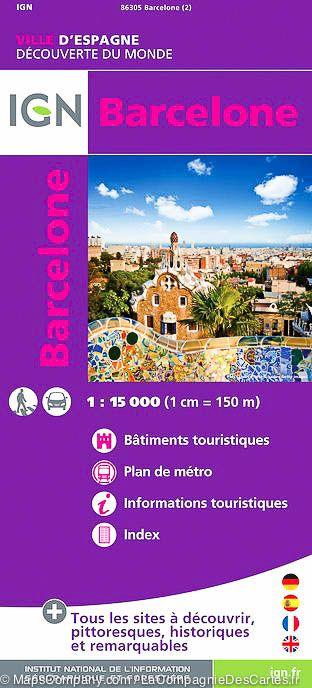 Plan détaillé - Barcelone | IGN carte pliée IGN 