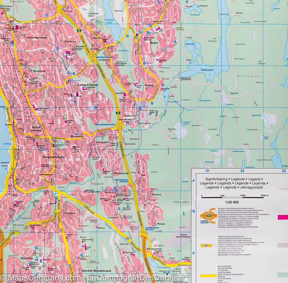 Plan de Oslo (Norvège) | Freytag & Berndt - La Compagnie des Cartes