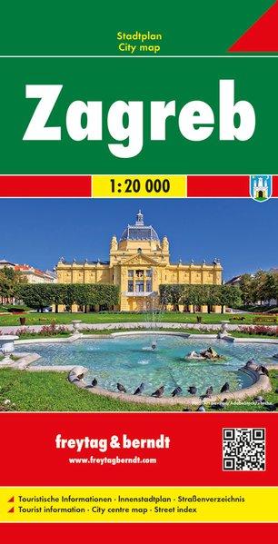 Plan détaillé - Zagreb (Croatie) | Freytag & Berndt carte pliée Freytag & Berndt 