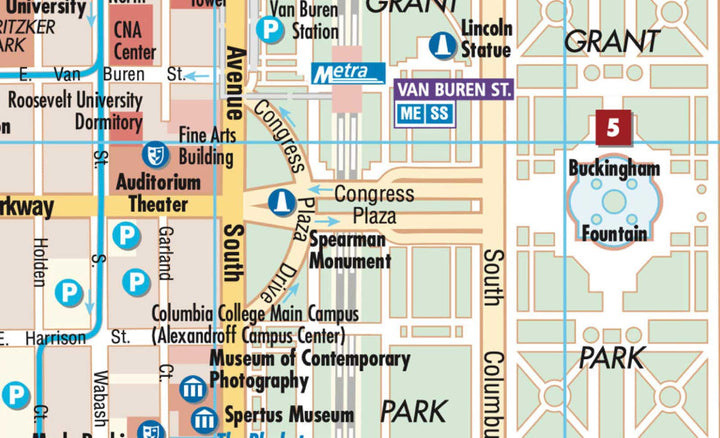 Plan plastifié - Chicago | Borch Map carte pliée Borch Map 