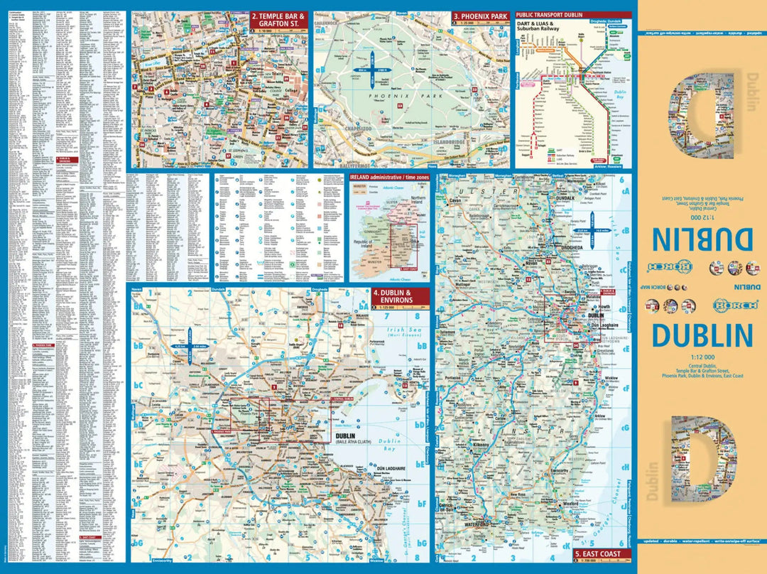 Plan plastifié - Dublin | Borch Map carte pliée Borch Map 