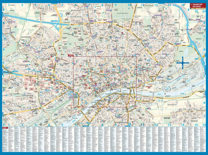 Plan plastifié - Francfort | Borch Map carte pliée Borch Map 
