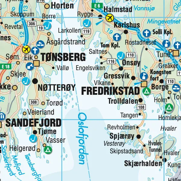 Plan plastifié - Oslo | Borch Map carte pliée Borch Map 