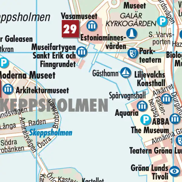 Plan plastifié - Stockholm | Borch Map carte pliée Borch Map 