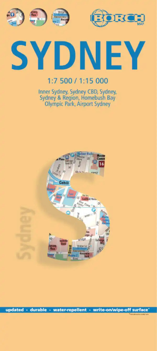 Plan plastifié - Sydney | Borch Map carte pliée Borch Map 