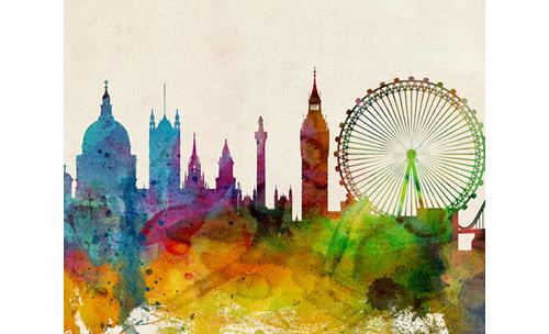 Poster décoratif - Londres | Maps International carte murale petit tube Maps International 