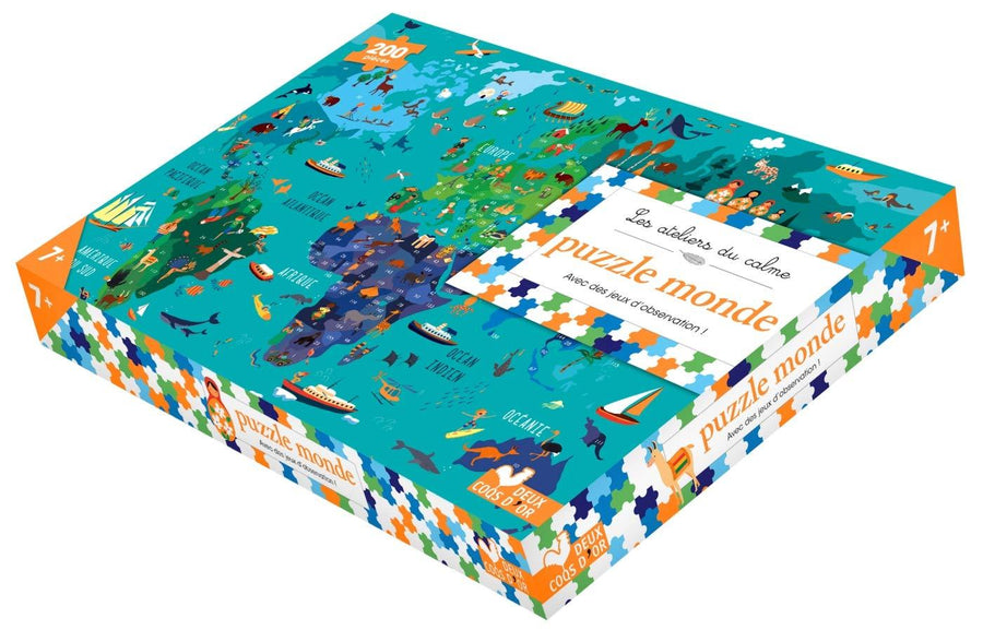 Puzzle du monde (200 pièces) pour enfants 7 ans et + puzzle Dilibel 