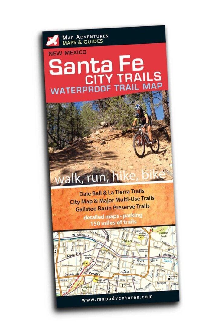 Santa Fe City Trails New Mexico Maps | Map Adventures carte pliée 