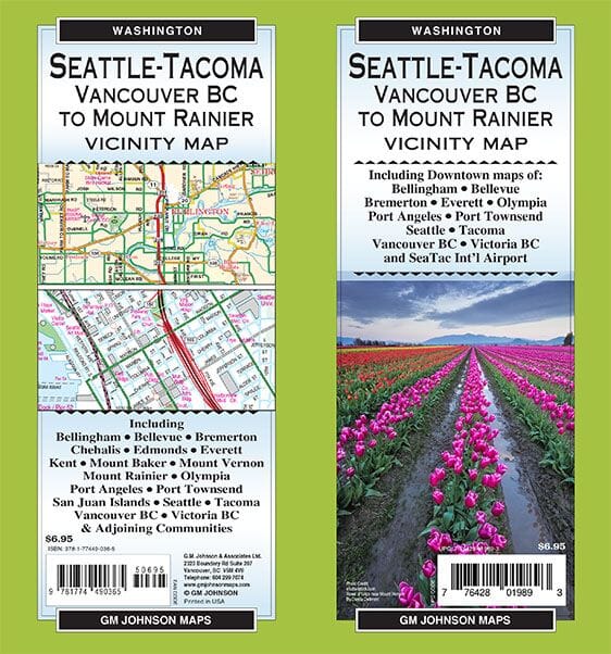 Seattle / Tacoma & Vicinity, Washington | GM Johnson carte pliée 
