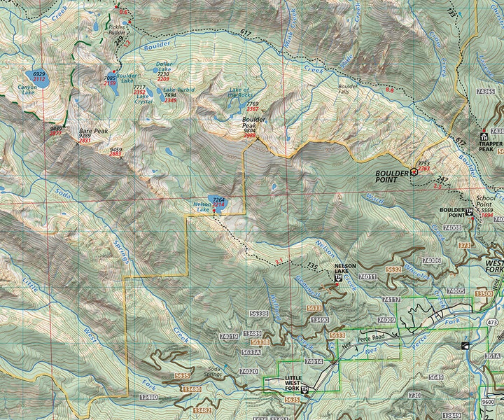 Selway Bitterroot Wilderness : South Half (Montana) | Cairn Cartographics carte pliée Cairn Cartographics 