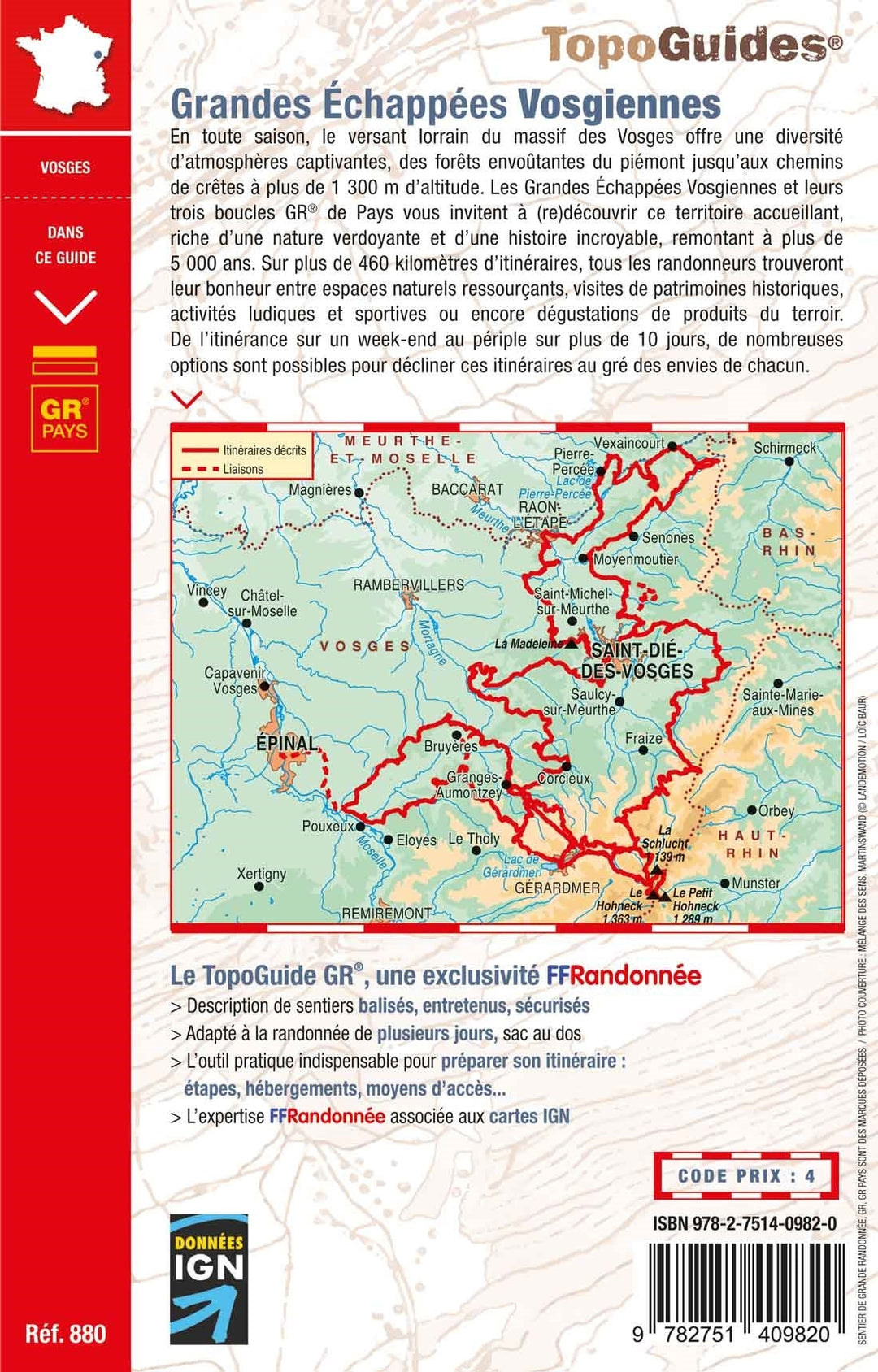 Topoguide de randonnée - Grandes Echappées Vosgiennes, Sur les chemins de la Ligne Bleue | FFR guide de randonnée FFR - Fédération Française de Randonnée 