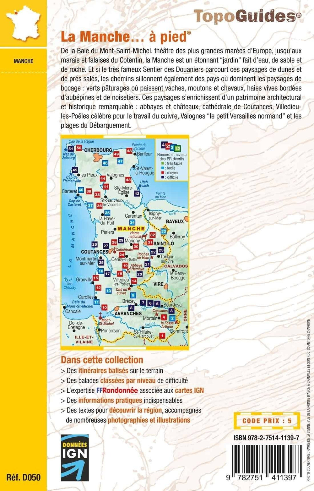 Topoguide de randonnée - La Manche à pied | FFR guide de randonnée FFR - Fédération Française de Randonnée 